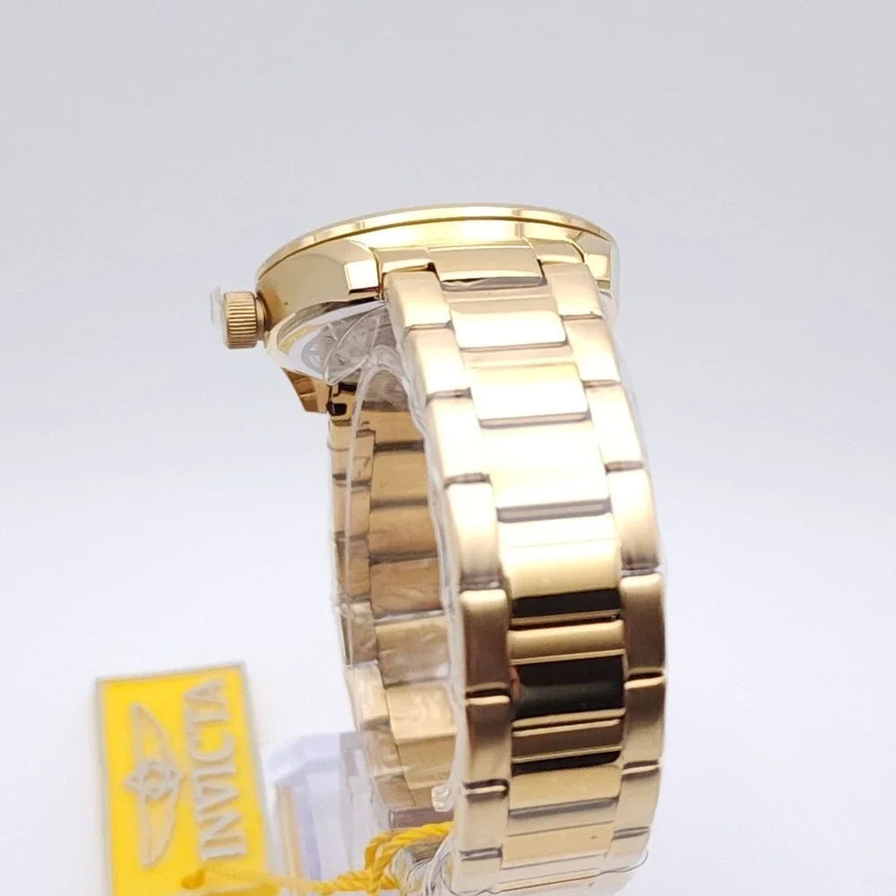 Invicta Ocean Voyage Men's Watch Gold Dial Black Bezel 39mm Steel‎ New